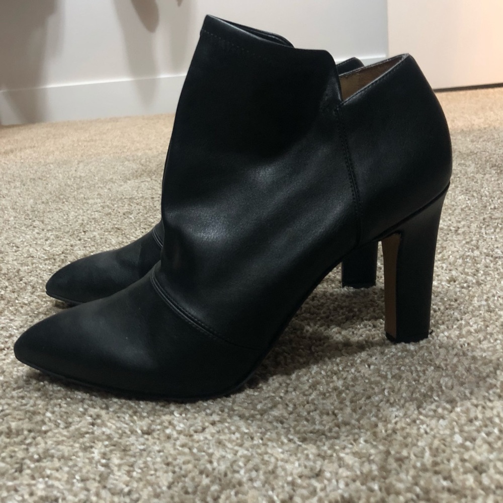 Black booties worn twice